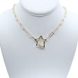 Gold Paperclip Chain Link Necklace - Star Sale