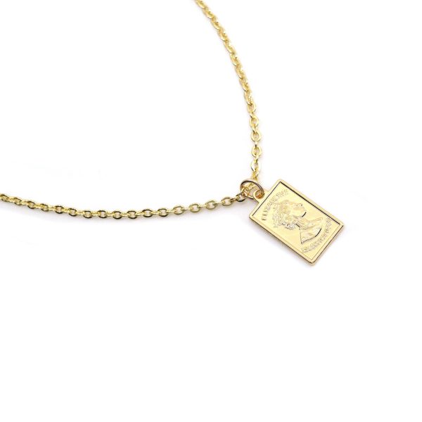 Queen Elizabeth Gold Bar Necklace For Cheap