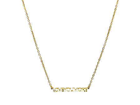 Mini Love You More Bar Gold Necklace Discount