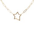 Gold Paperclip Chain Link Necklace - Star Sale