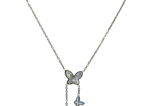 Butterfly Kisses Silver Necklace Hot on Sale