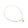 Gold Paperclip Chain Link Necklace - Star Sale