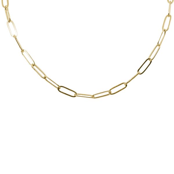 BYO Gold Paperclip Chain Necklace Hot on Sale