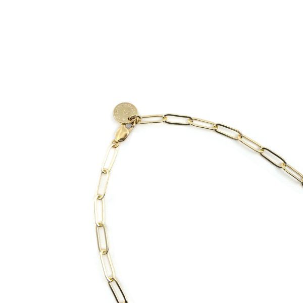 BYO Gold Paperclip Chain Necklace Hot on Sale