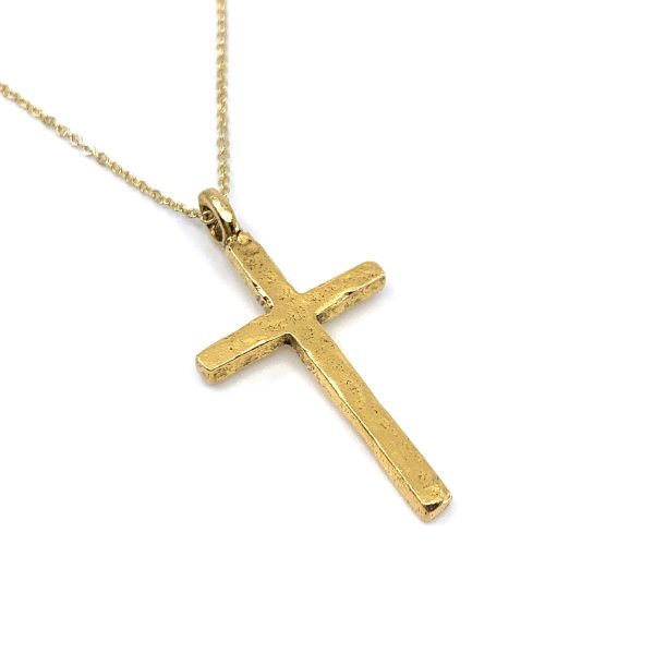 The Keep the Faith Gold Cross Necklace For Sale