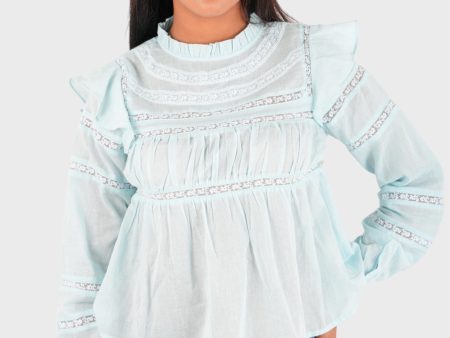 Amour  blouse light blue Online