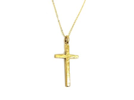 The Keep the Faith Gold Cross Necklace For Sale