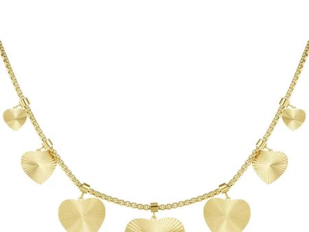 Big hearts  necklace gold Supply